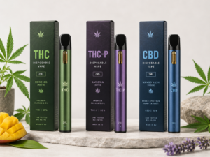 Infografía comparativa sobre las diferencias entre THC, THC-P y CBD