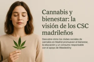 cannabis, bienestar, CSC Madrid, clubes sociales de cannabis, cannabis responsable, CBD Madrid, cultura cannábica, salud y cannabis, weedestiny, cannabis y relajación, consumo consciente, asociaciones cannábicas Madrid, cannabis y bienestar en España, cannabis legal Madrid, app weedestiny, mapa cannabis Madrid