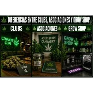 Diferencias entre clubs, asociaciones y grow shop
